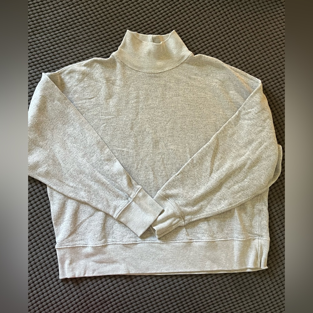 Re/Done Light Gray Women's Turtleneck Sweater